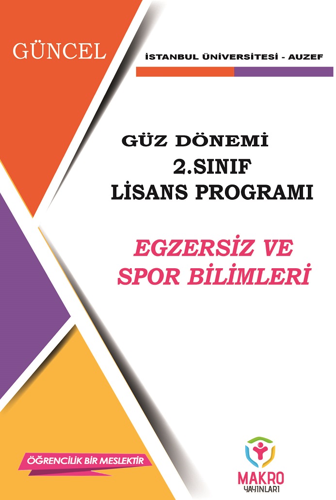 Auzef Egzersiz ve Spor Bilimleri 2. Sınıf (Lisans) Güz Dönemi