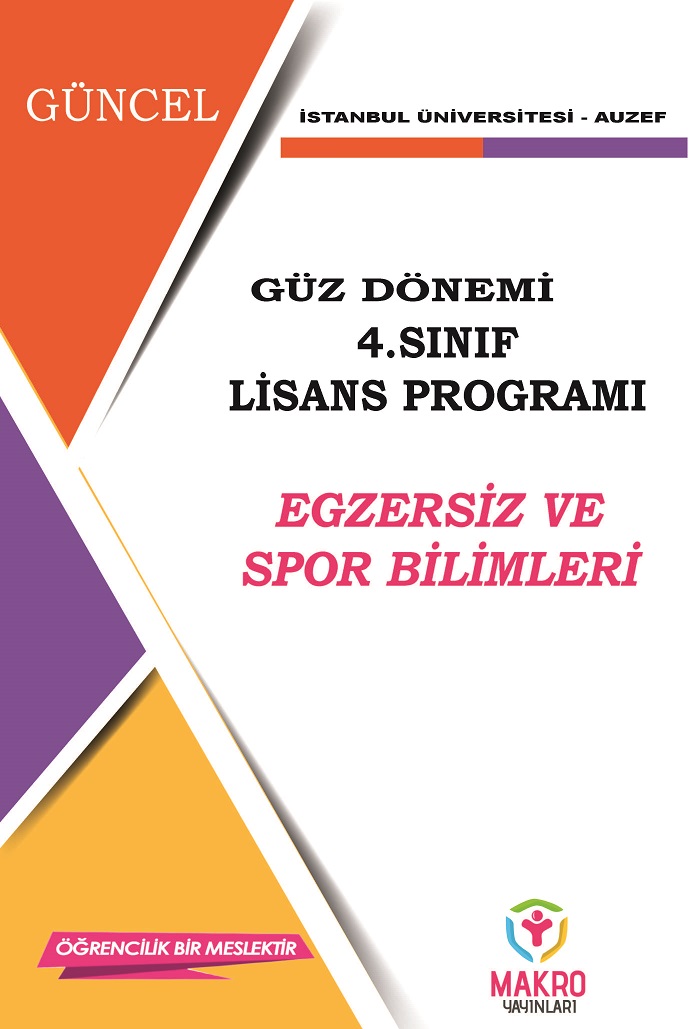 Auzef Egzersiz ve Spor Bilimleri 4. Sınıf (Lisans) Güz Dönemi